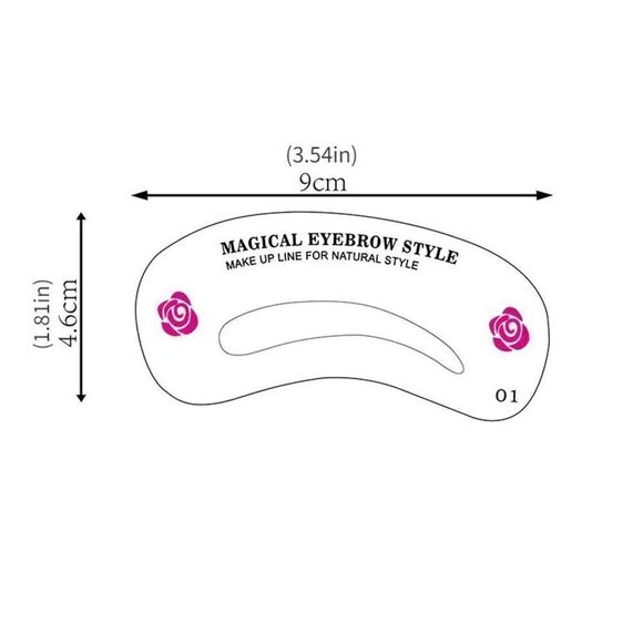 Perfect Eyebrow Stencil Reusable Kit - 24 Different Choices - Picture 7 of 9